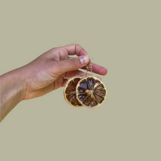 Orange Earrings (gold)
